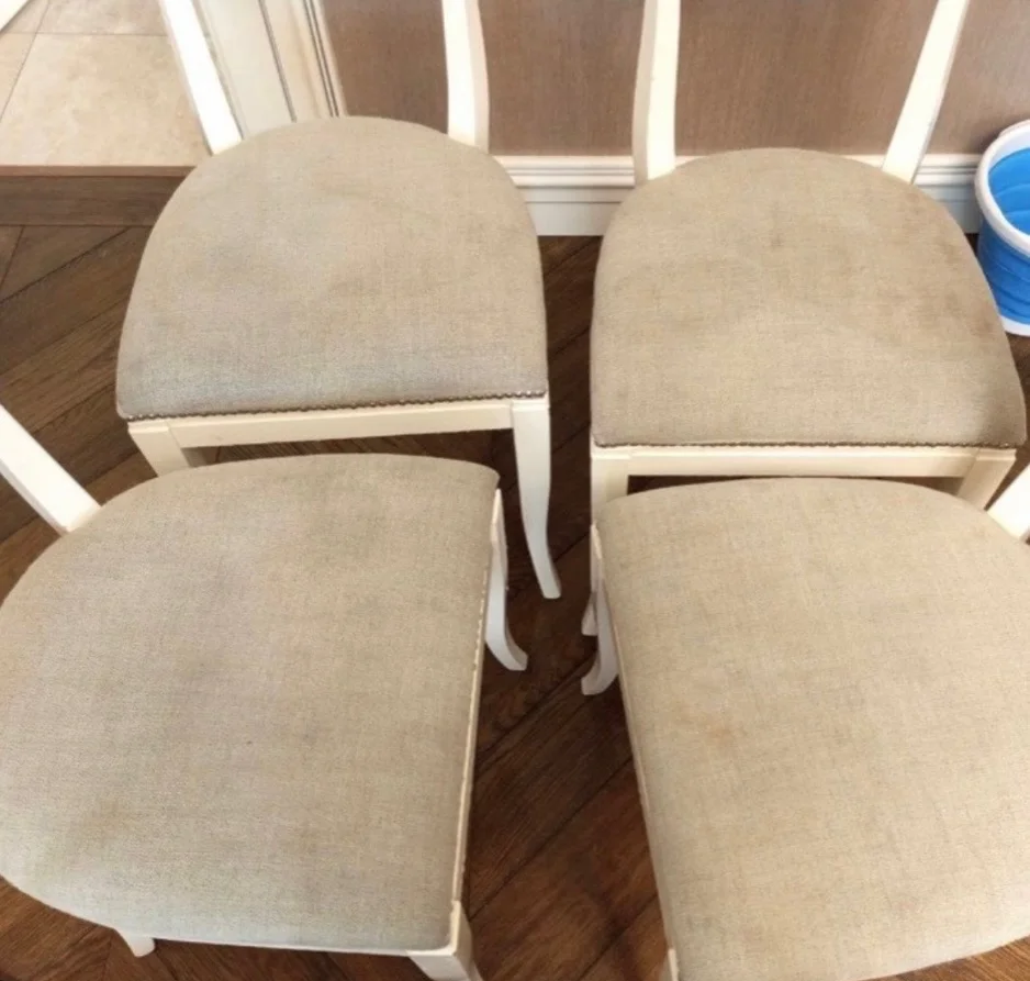 Dining chairs before cleaning