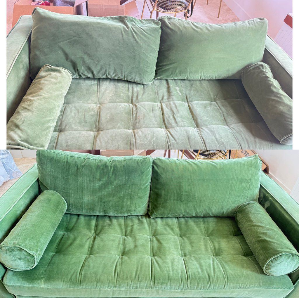 Upholstery cleaning — sectional sofa